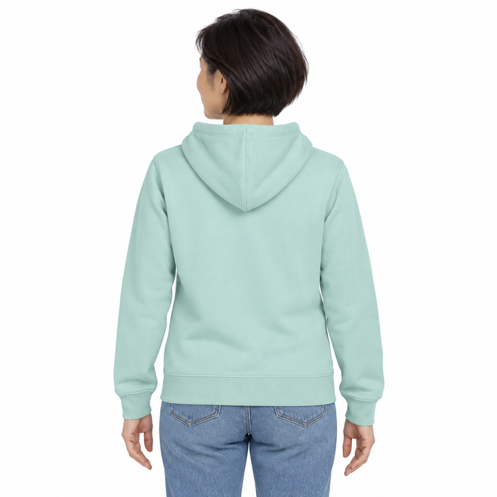 Sitztgut Unisex-Hoodie mit Kängurutasche – Caribbean Blue – Rückenansicht