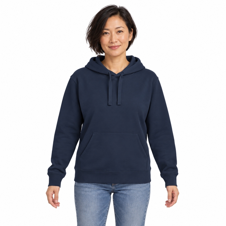 Sitztgut Unisex-Hoodie mit Kängurutasche – Marineblau – Vorderansicht