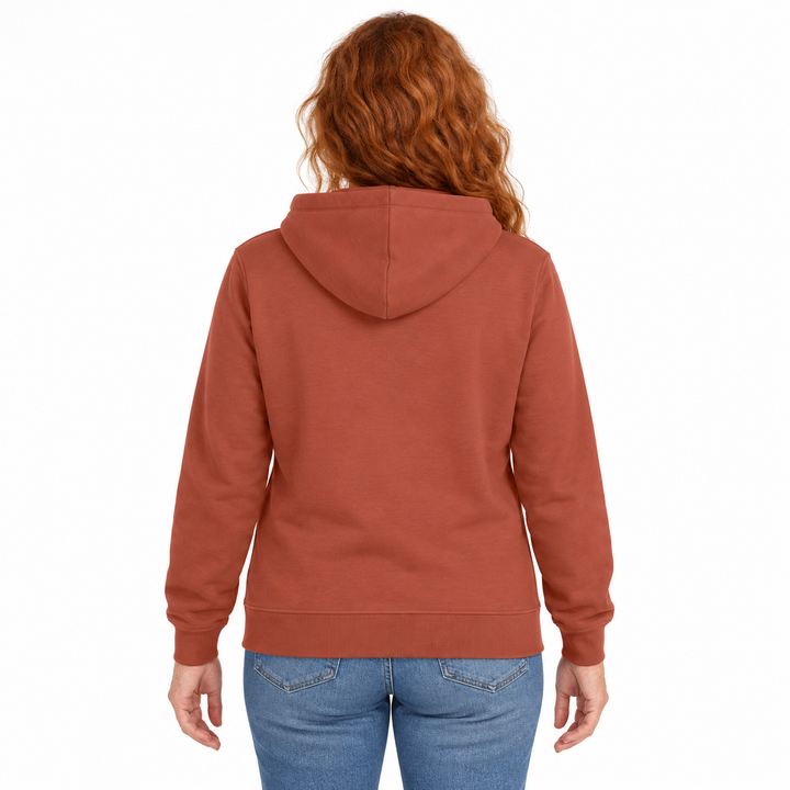 Sitztgut Unisex-Hoodie mit Kängurutasche – Heritage Brown – Rückenansicht