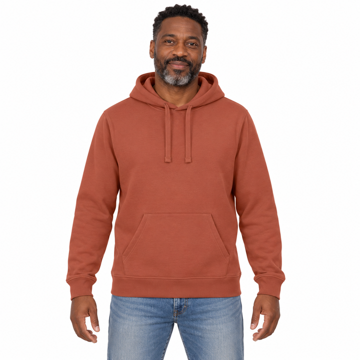 Sitztgut Unisex-Hoodie mit Kängurutasche – Heritage Brown – Vorderansicht