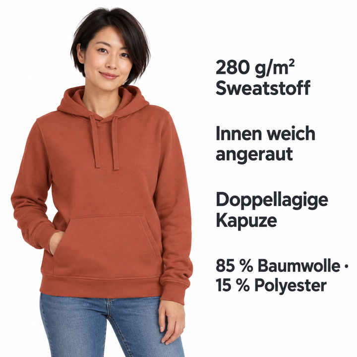 Sitztgut Unisex-Hoodie mit Kängurutasche – Heritage Brown – Produktdetails