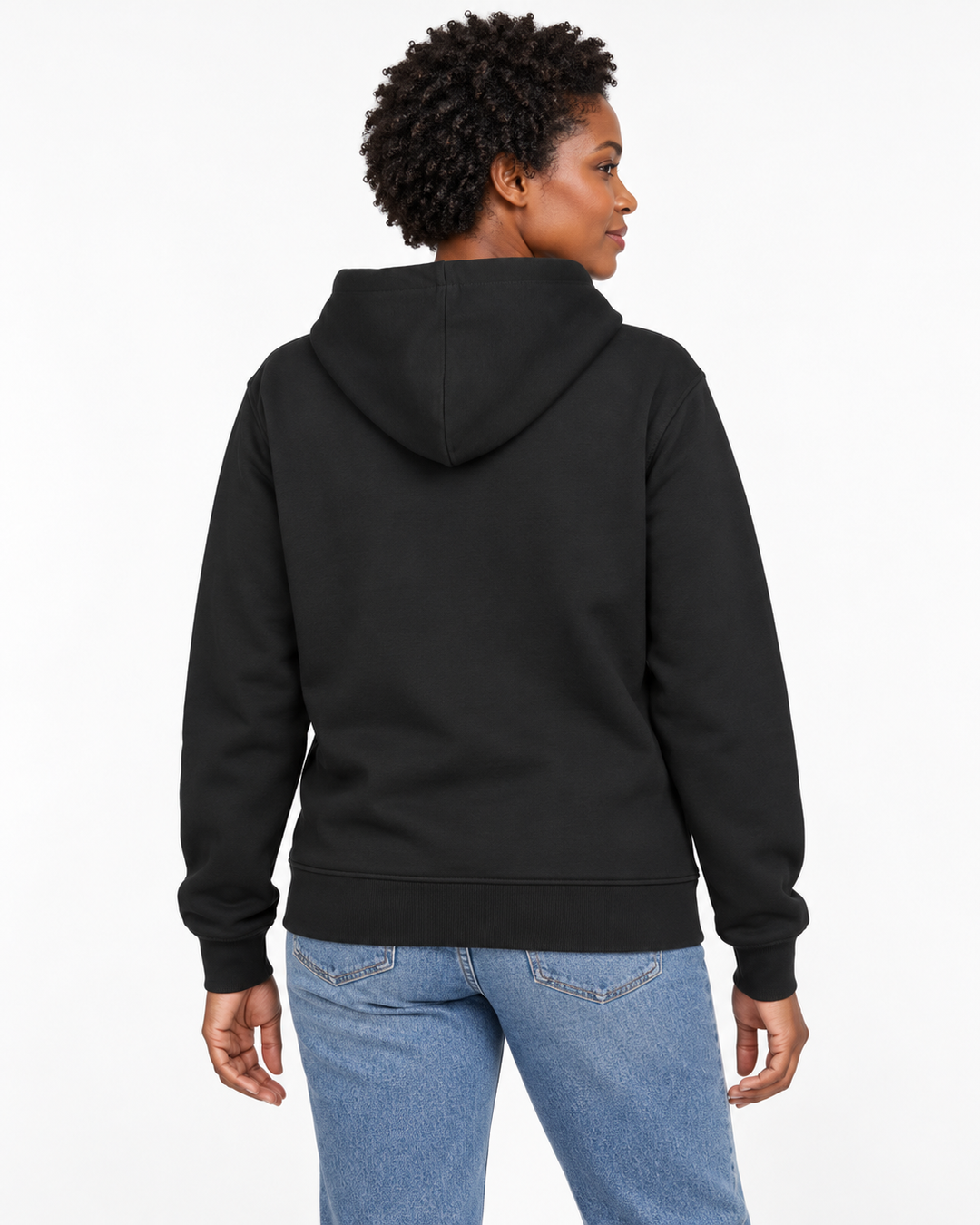 Sitztgut Unisex-Hoodie mit Kängurutasche – Schwarz – Rückenansicht