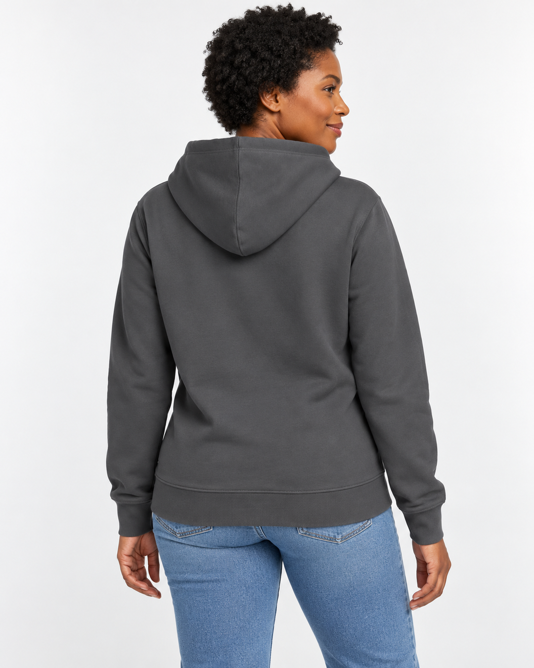 Sitztgut Unisex-Hoodie mit Kängurutasche – Anthracite – Rückenansicht