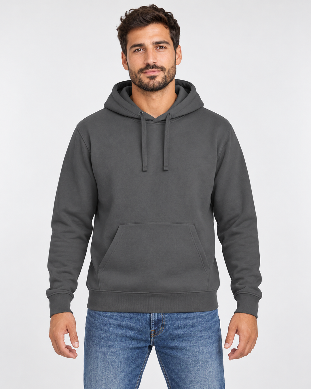 Sitztgut Unisex-Hoodie mit Kängurutasche – Anthracite – Vorderansicht