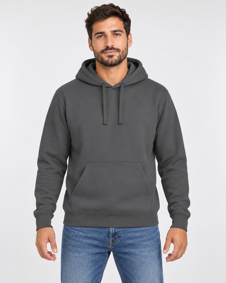 Sitztgut Unisex-Hoodie mit Kängurutasche – Anthracite – Vorderansicht