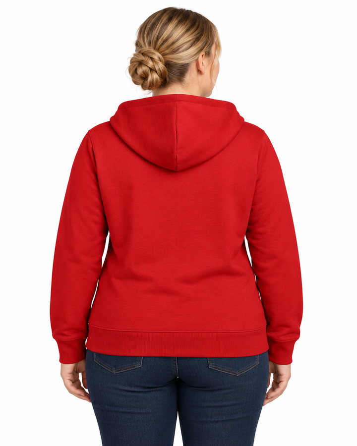 Sitztgut Damen-Hoodie aus Baumwolle, 350 g/m² – Red – Rückenansicht
