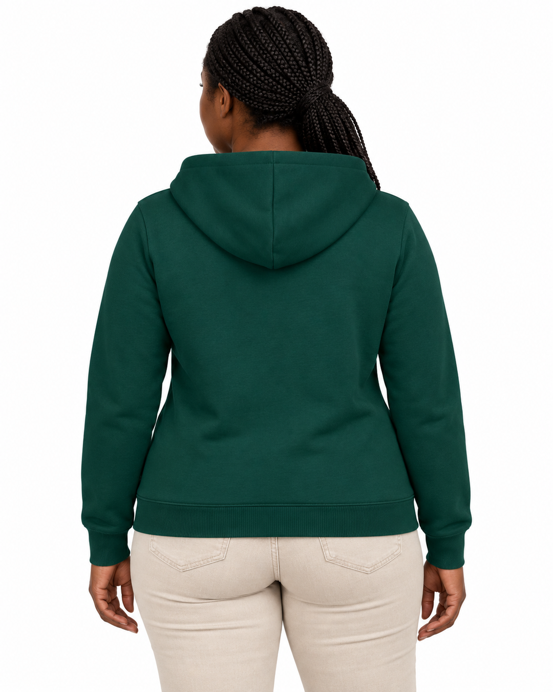 Sitztgut Damen-Hoodie aus Baumwolle, 350 g/m² – Glazed Green – Rückenansicht