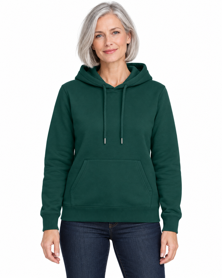 Sitztgut Damen-Hoodie aus Baumwolle, 350 g/m² – Glazed Green – Vorderansicht