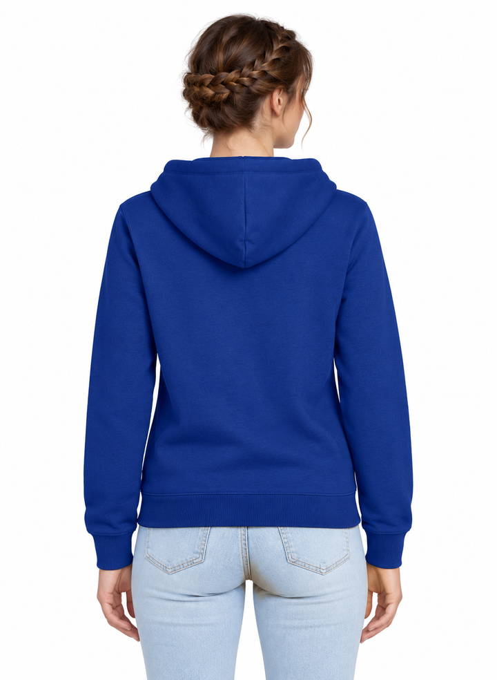 Sitztgut Damen-Hoodie aus Baumwolle, 350 g/m² – Worker Blue – Rückenansicht