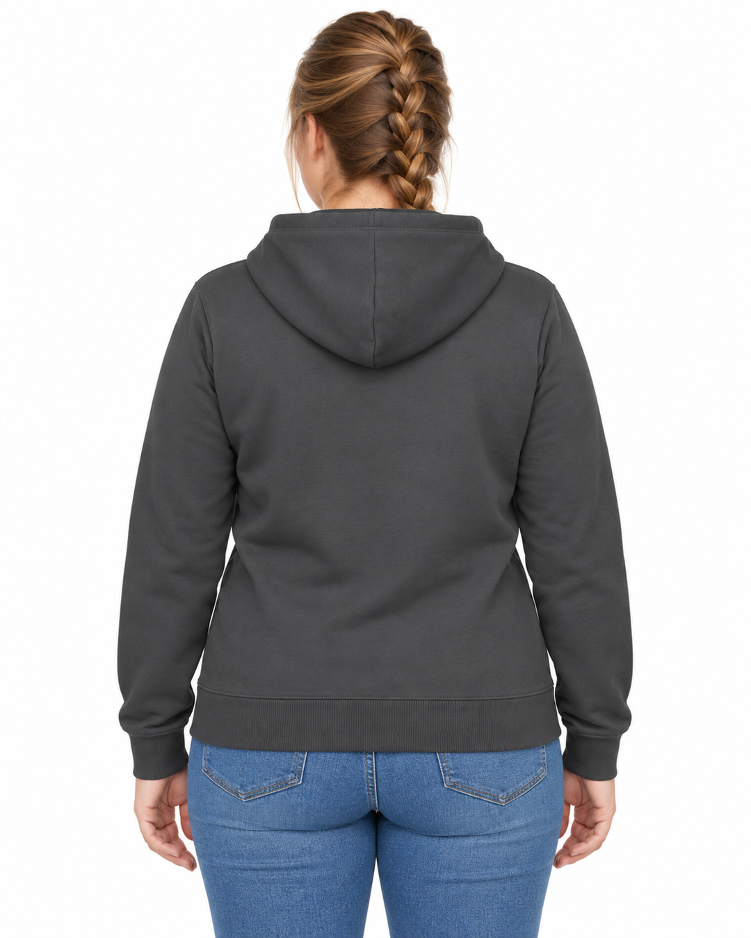 Sitztgut Damen-Hoodie aus Baumwolle, 350 g/m² – Anthracite – Rückenansicht