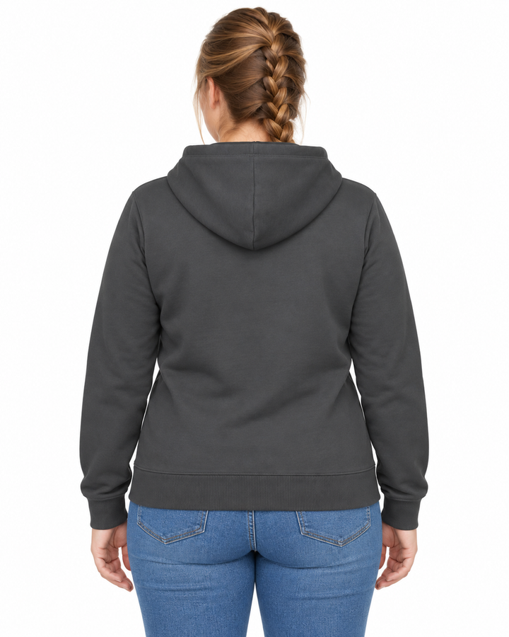 Sitztgut Damen-Hoodie aus Baumwolle, 350 g/m² – Anthracite – Rückenansicht