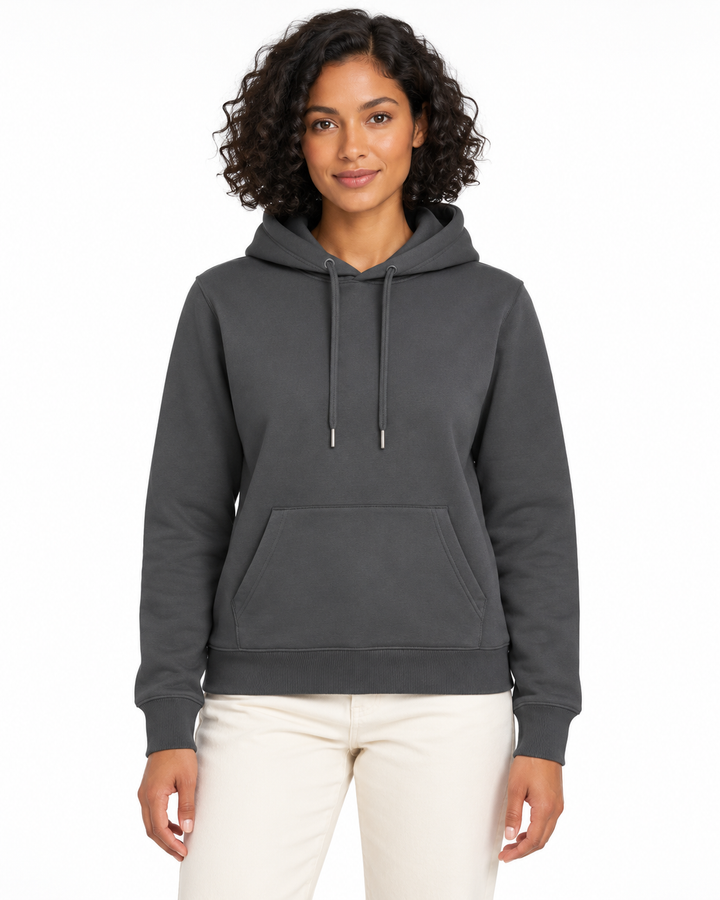 Sitztgut Damen-Hoodie aus Baumwolle, 350 g/m² – Anthracite – Vorderansicht