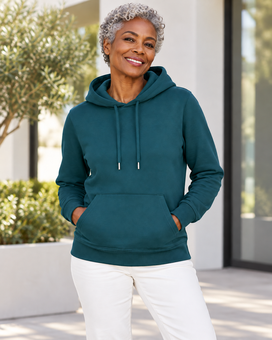 Sitztgut Damen-Hoodie aus Baumwolle, 350 g/m² – Stargazer – Alltagsansicht