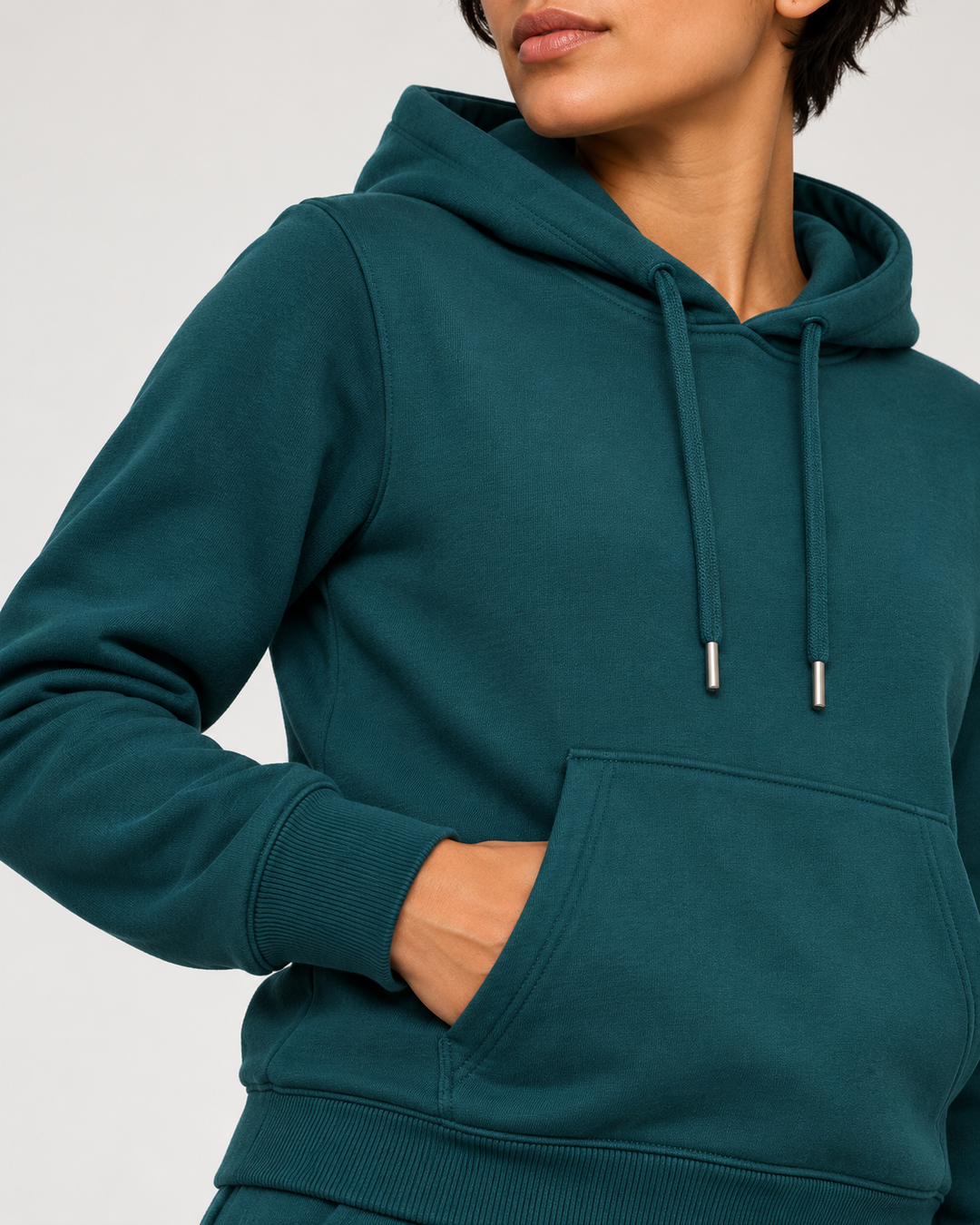 Sitztgut Damen-Hoodie aus Baumwolle, 350 g/m² – Stargazer – Materialdetail
