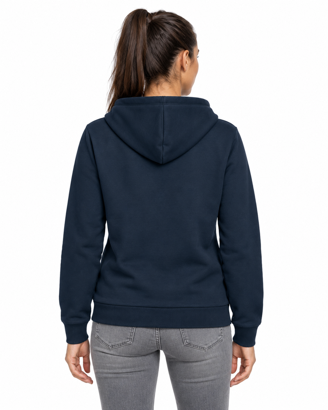 Sitztgut Damen-Hoodie aus Baumwolle, 350 g/m² – Marineblau – Rückenansicht