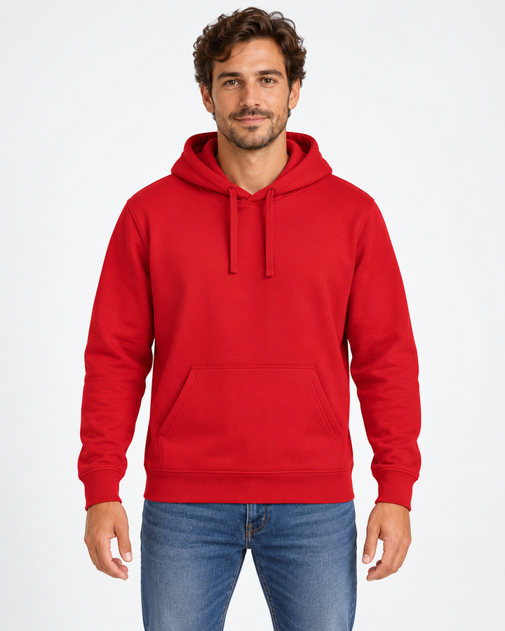 Sitztgut Unisex-Hoodie mit Kängurutasche – Red – Vorderansicht