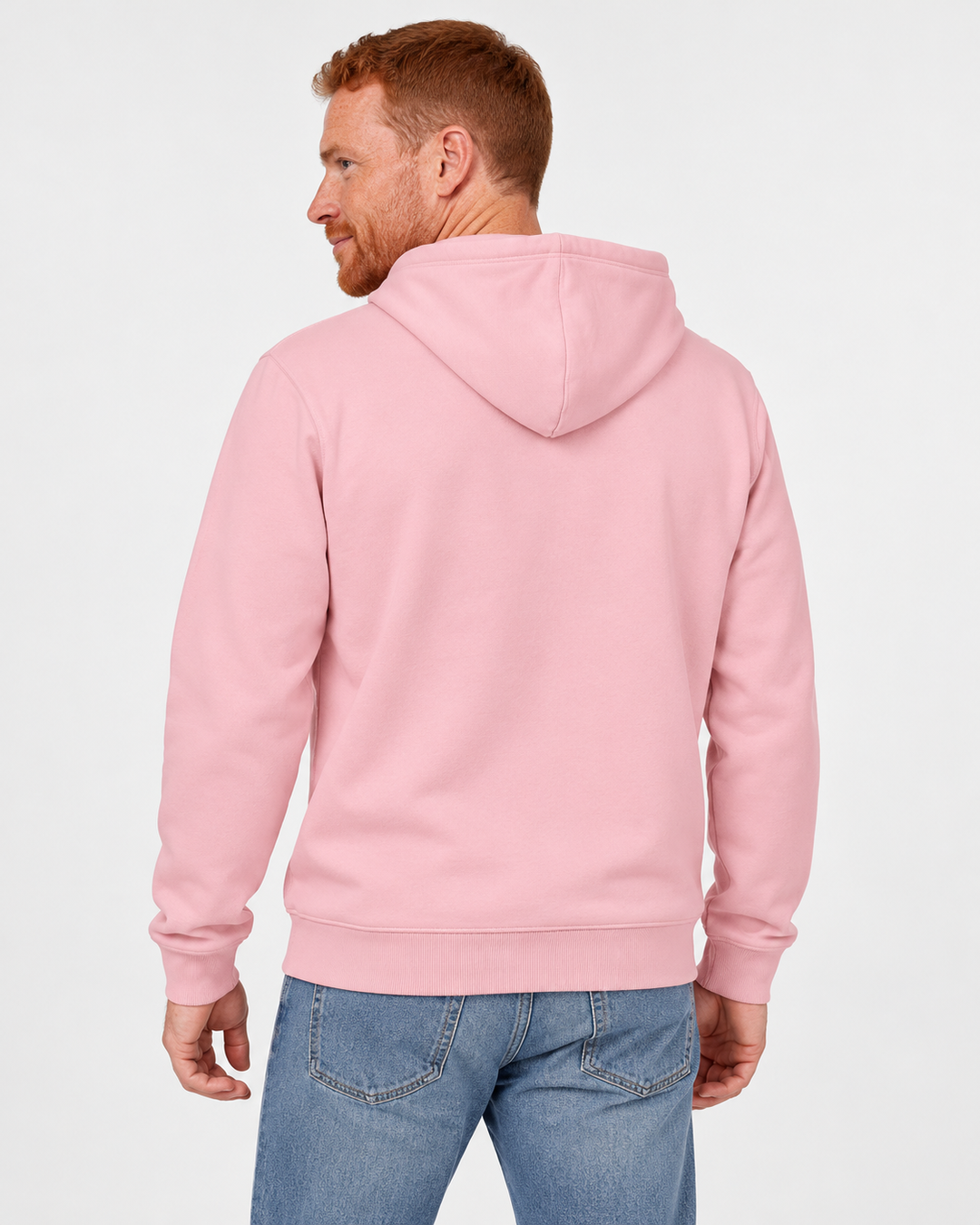 Sitztgut Unisex-Hoodie mit Kängurutasche – Cotton Pink – Rückenansicht