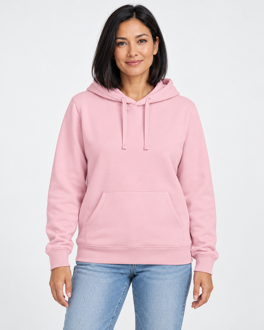 Sitztgut Unisex-Hoodie mit Kängurutasche – Cotton Pink – Vorderansicht