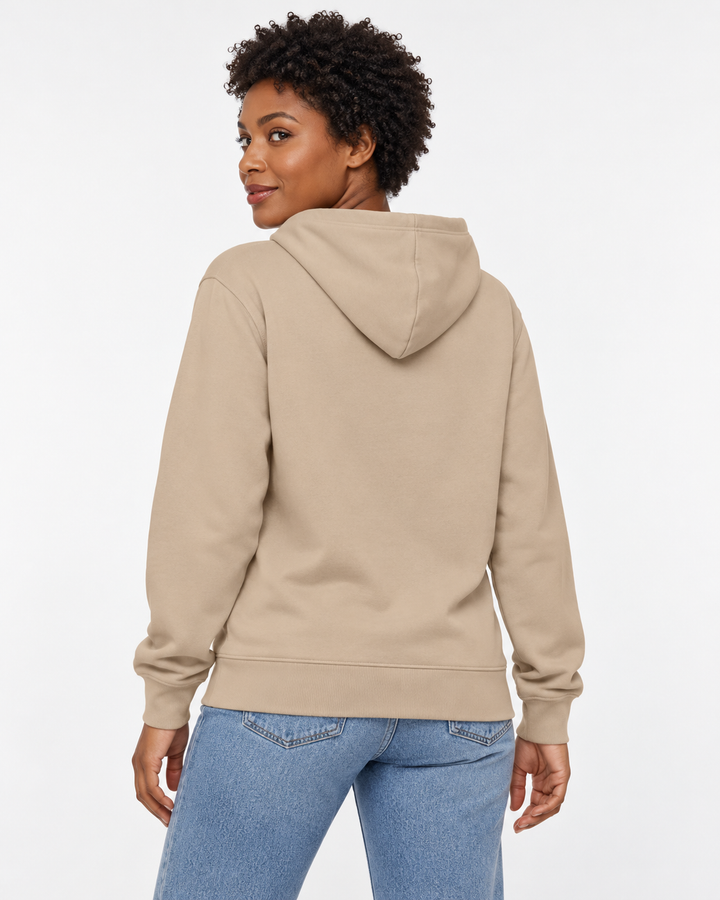Sitztgut Unisex-Hoodie mit Kängurutasche – Desert Dust – Rückenansicht