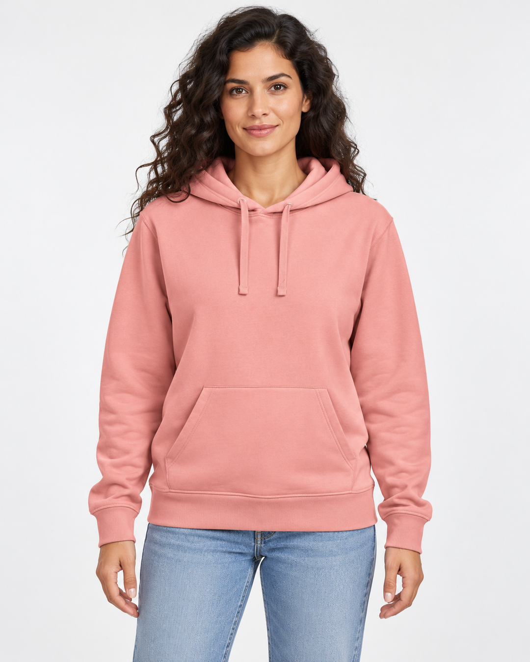 Sitztgut Unisex-Hoodie mit Kängurutasche – Canyon Pink – Vorderansicht