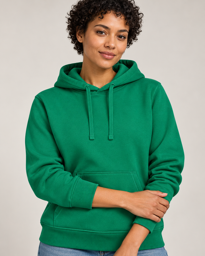 Sitztgut Unisex-Hoodie mit Kängurutasche – Verdant Green – Materialdetail