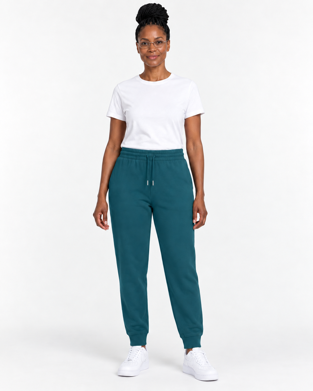 Sitztgut Unisex-Jogginghose aus Baumwolle mit Rippbündchen – Stargazer – Vorderansicht