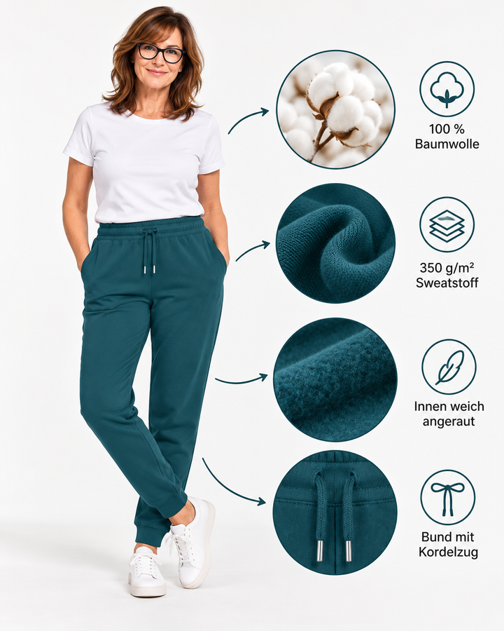 Sitztgut Unisex-Jogginghose aus Baumwolle mit Rippbündchen – Stargazer – Produktdetails