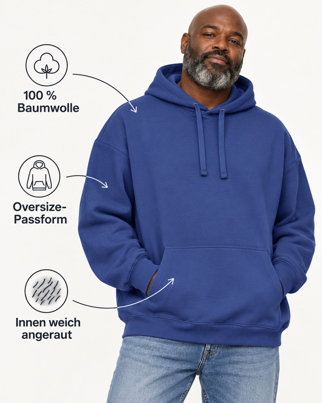 Sitztgut Unisex-Hoodie aus Baumwolle, Oversized Fit – Dusk – Produktdetails