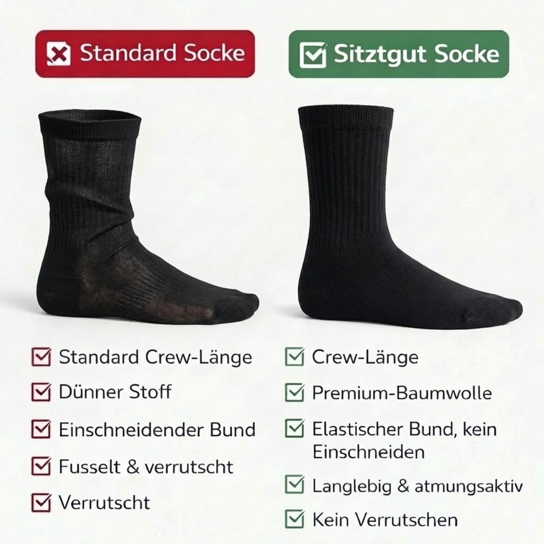 Sitztgut Herren Socken Hoch | Hochwertig | Bequem